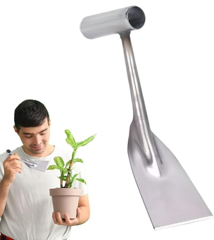 per diserbo con maniglia, pala a mano da giardino - pala in acciaio inoxondabile ergonomico,Cazzuola per scavo a prova di ruggine, strumenti di diserbo portatili con impugnatura p