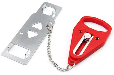 Portable Security Door Lock, Travel Anti-Theft Lock with Chain for Added Safety in Hotels and Homes
