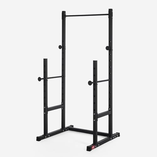 Produce Shop Squat Rack Regolabile per bilanciere con Barra Pull up Cross Training Stavas