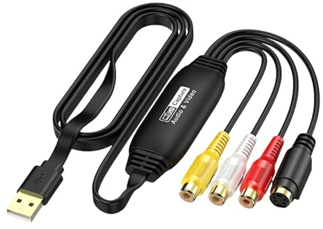 NONGYU USB-Video-Konverter, Adapterkabel, Drahterfassung, Kartenkonverter für Camcorder und Videorekorder auf digitales Format