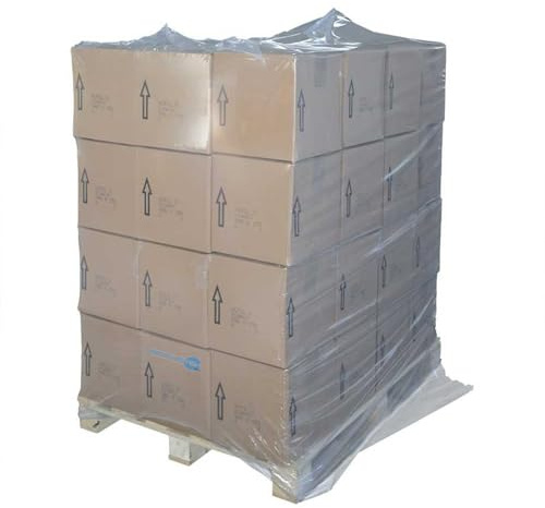 SIMPLETEK - 1x Copertura Cappuccio in Film Termoretraibile Protezione Copri Pallet 120 X 90 X 195 cm 120 Micron MY per Pancali 120 X 80 X 140 cm (1 pezzo)