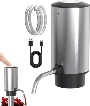 Yhsioaklo Distributeur De Vins Automatique | Pompe À Liqueur Rechargeable USB Intelligente | Décanteur De Vin, Versant Électrique, Accessoire Pour, Gadget Salle À Manger Outil De Bar, Utile