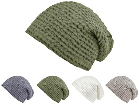 beties - PUR.NATURE - Sauna Beanie/Saunahut aus Waffelpique; PREMIUM-Halbleinen Qualität (europäischer Flachs) – 350 g/m² – exklusiv, nordisch & natürlich in salbei-grün