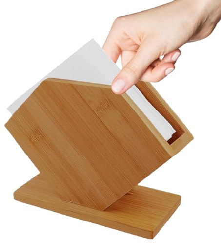 Servilletero de madera, organizador de caja de pañuelos de escritorio, elegante soporte de papel de madera con construcción resistente para mesa, restaurante, cafetería, cocina, hogar, sala de estar