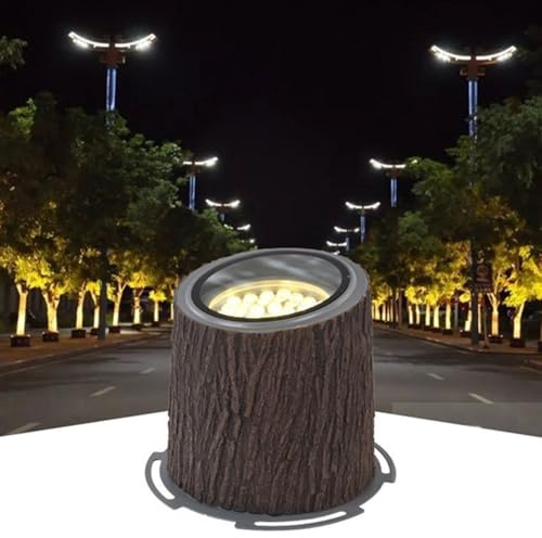 GUODDM Garten-Baum-Imitationsleuchte, wasserdichte Außenprojektorleuchte Mit Verstellbarem Winkel, LED-Flutlicht for Den Unterbau(Warm Light,6w(AC220V))