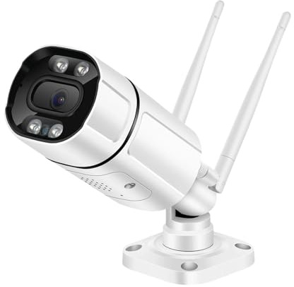 Caméra de Sécurité, Caméra IP 5MP WiFi extérieure AI détection Humaine Audio caméra sans Fil 1080P HD Couleur Infrarouge Vision Nocturne caméra de sécurité CCTV(5MP 64G Card)