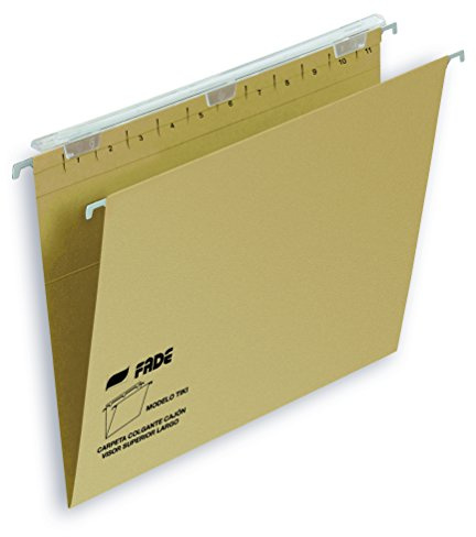 Elba, Carpeta Colgante A4 con Visor Superior Efecto Lupa, Catulina Kraft Eco 220gr, Varilla Flex, Caja 25 Unidades