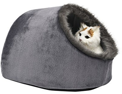 VERTAST Katze kleine Hund gemütliche Bett Haustiere Iglu Bett kuschelhöhle für Katzen, Kissen waschbar