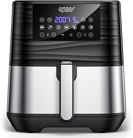 Innsky 55SA2EU Friggitrice ad Aria Calda, 5,5 l, XXL, in Acciaio Inox, Inossidabile, Argento