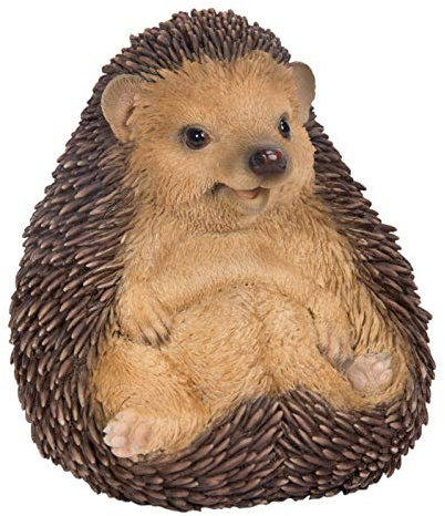 Vivid Arts Sitzender Igel, Tierfigurine, Braun, Modern, Geburtstag, Innen- und Außenbereich, Langlebiges Harzmaterial