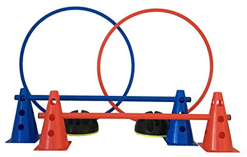LA-24 Agility Hürden und Reifen-Set Plus (rot/blau)