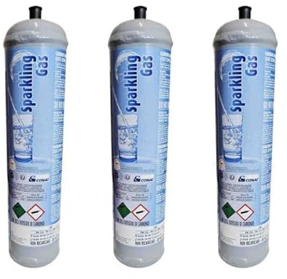 Thermohydraulische RV® 3 Einweg-CO2-Flaschen à 600 g, Einweg-Wassersprudler, Ersatzteil für Wassersprudler, Standardanschluss M11 x 1