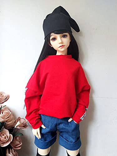 XiDonDon 30CM / 45CM / 60CM Puppenkleidung 1/3 1/4 1/6 BJD Puppenzubehör BJD SD DIY Modepuppen Kleidung Spielzeug (Red,1/4)
