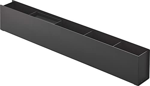YAMAZAKI 5986 Slim Schreibtisch Organizer, schwarz, ca. B 19,7 x T 2,0 x H 8,1 cm (50 x 5 x 8,2 cm), Tower Aufbewahrungsbox, Schreibtisch Aufbewahrung