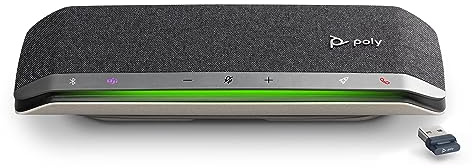 Haut-parleur intelligent Poly Sync 40+ - Espaces de travail flexibles - Connexion à un PC/Mac via adaptateur BT600 et via Bluetooth pour les smartphones - Certifié Microsoft Teams