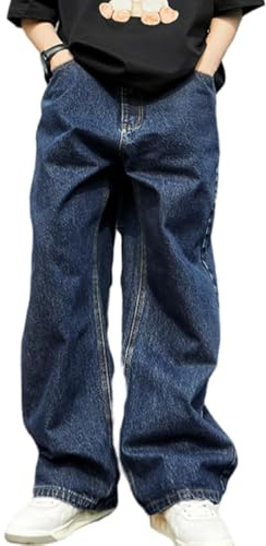 Baggy jeans för män kvinnor, Y2k skater, vintage, enkla byxor, casual, vida ben, jeans, lös passform, hiphop jeans i denim, XL