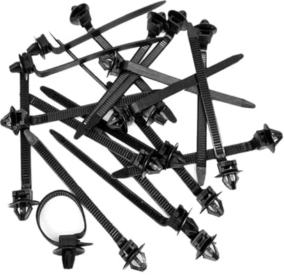 SEIDER 50 Stück Nylon-Kabelbinder-Befestigungsclips for Auto-Webstuhl-Schlauchschellen, Befestigungs-Zip-Kabel, gebündelt, Drahtband, Clip-Werkzeuge