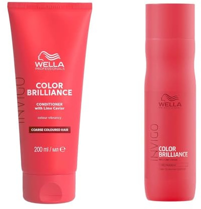 Wella Professionals Invigo Color Brilliance Conditioner Coarse, 200ml & Wella Professionals Invigo Color Brilliance Color Protection Shampoo Fine/Normal, 250 ml
