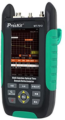 Pro'sKit Tool solutions MT-7612 Multi-function Optical Time Domain Reflectometer Power Meter/OTDR/VFL 3.2'' Large Color LCD 0.1~80KM Measuring Distance 3M Dead Zone(MT-7612) (QD-Pro-MT-7612G(F))