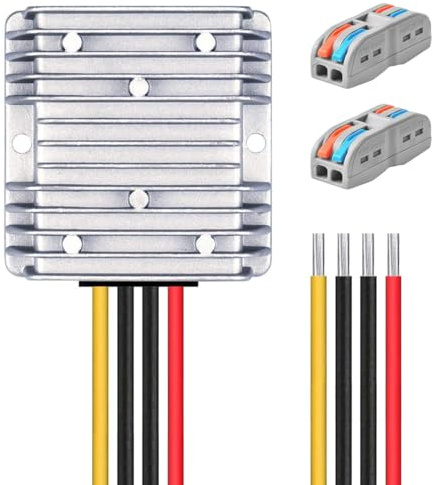 Gebildet Regulador Convertidor de Voltaje +Conector de cable de 2 piezas DC/DC DC 24V Reductor a 12V 20A 240W Buck Transformador Impermeable