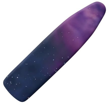 Treer 3D Bügelbrettbezug, Für 132-139cm x 33-40cm Bügelbrett, Ersatz-Bügelbrettbezug, Universeller Bügelbrettbezug Mit Schnallenriemen An Der Unterseite, Schmutzabweisender (schwarz lila)