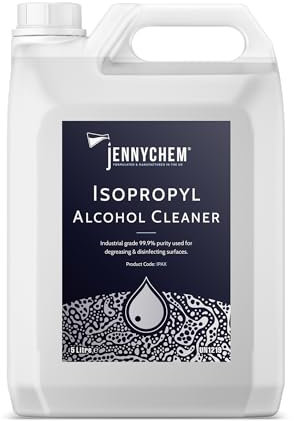 Isopropyl Alcohol 99.9% Pure (5L) – Lab Grade IPA Rubbing Alcohol for Cleaning & Disinfecting | Fast-Drying Solvent for Electronics, Glass, Appliances, Tools & More