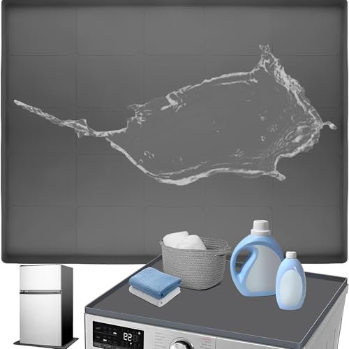 CXAFQ Fridge Silicone Mat, Washing Machine Drip Tray, Fridge Trays, Washing Machine Drip Tray,Drip Tray, Suitable For Mini Fridge Accessories And Washing Machines Refrigerator Floor Protector