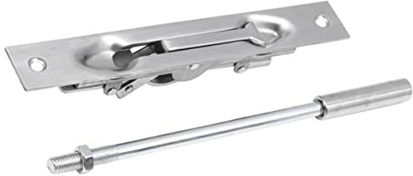 Uonlytech Stainless Steel Latch Lock 6 Inch Sliding Door Bolts and Window Sliding Locks Fire-Resistant Security Latch for Home Door Safety