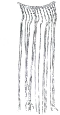 Bandeau à franges avec peigne et strass pour bal masqué ou fête