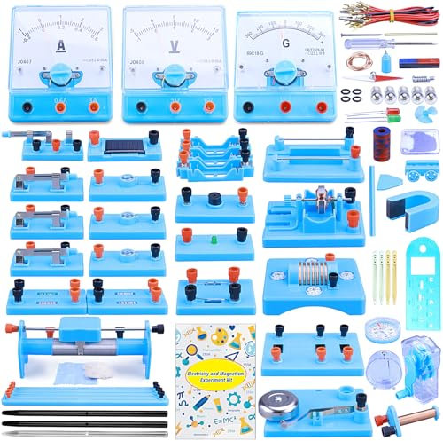 MATIFANER Physics Labs Basic Electricity Discovery Circuit and Magnetism Experiment kit for High School Students, STEM Kits for Learning Starter Electromagnetism Elementary Electronics