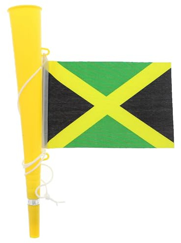 Zac's Alter Ego Yellow Woofer Horn with Jamaica Flag - Bright Loud Carnival Festival Party