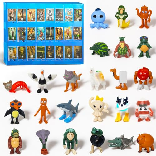 Italian Brainrot Advent Calendar 2025 With 24 Collectible Action Figures Featuring Shark Tralalero Tralala Tung Tung Tung Sahur Kids Toys For Christmas Surprise Gift.