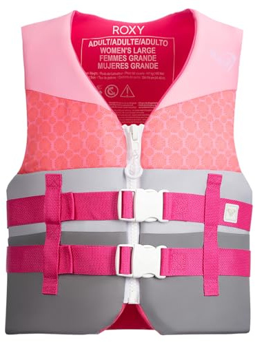 ROXY Women's Life Jacket, USCG Approved Type III PFD, Light-Weight EPE Foam Life Vest for Boating, Waterskiing, Fishing, Kayaking Rafting Watersports