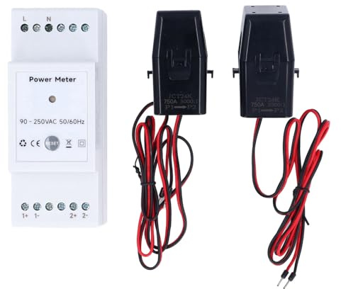 Compteur d'énergie WiFi, moniteur de consommation d'électricité intelligent avec pinces CT 750 A, suivi de la consommation d'énergie en temps réel pour les systèmes solaires