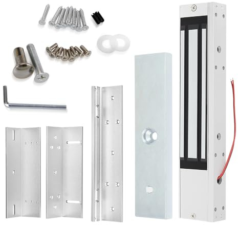 Fredorlokk Verrou électromagnétique pour porte simple 280 kg avec support de montage ZL DC 12 V Serrure magnétique NC pour systèmes de contrôle d'accès