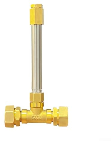 Shophubio Kit de montaje de tubería de bricolaje, accesorios de fontanería de latón para taller en casa, junta de cobre decorativa con conector de tubo en forma de cruz, estilo industrial