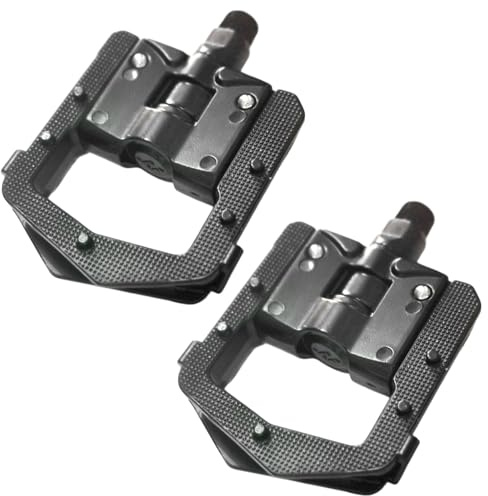 Pedales de bicicleta plegables, juego de pedales de bicicleta de 9/16 pulgadas, pedales plegables antideslizantes, resistentes al agua, con reflectores, pedales de bicicleta de trekking para pedelec