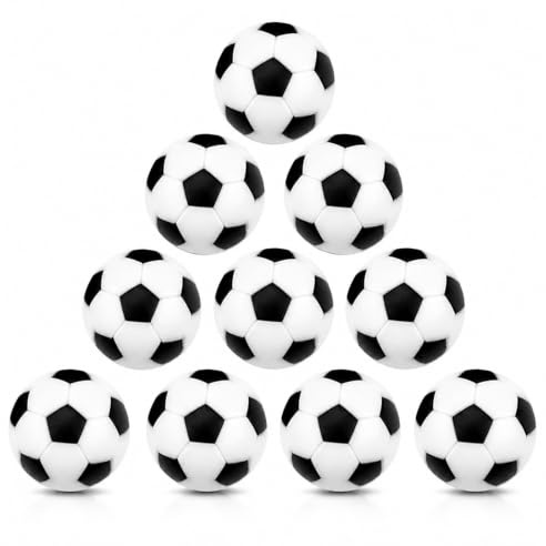Nhgkju 10 stycken bordsfotboll kickerbollar, 32 mm professionella bordsskickerbollar av ABS, mini bordsskicker bollar kicker, normal storlek bordsfotboll bollar för barn och vuxna
