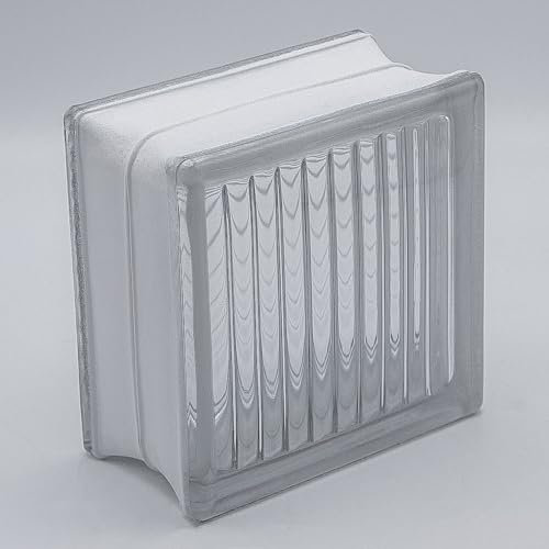 Basic Brique de verre croisée transparent brillant 14,5x14,5x8cm - 5 pièces