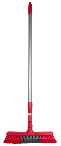 Krallenbesen 32 cm | Zimmerbesen und Laubbesen für Haus & Garten | Alternative zum Rosshaarbesen | Straßenbesen mit Teleskopstiel