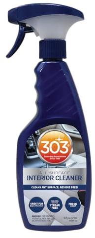 303 Products Interior Cleaner for Cars, All-Surface Auto Cleaner – Safe on Touch Screens & LCD, Residue-Free, Streak-Free Finish for Glass & Dash, 16 oz