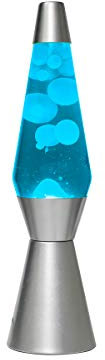 I-TOTAL® - Lampada Lava, effetto bolle, lava lamp colorata (Blu/Bianco)