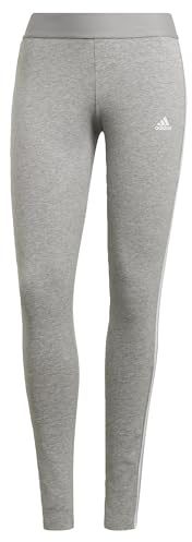 adidas Femme 3 Stripes Leggings , Medium Grey Heather / White, M