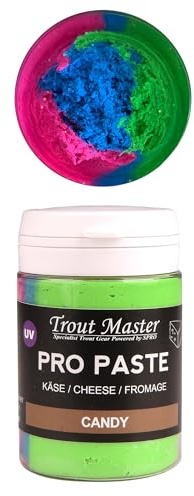 Trout Master Forellenpaste zum Forellenangeln 60g Pro Paste Teig, Farbe/Aroma:Candy/Käse
