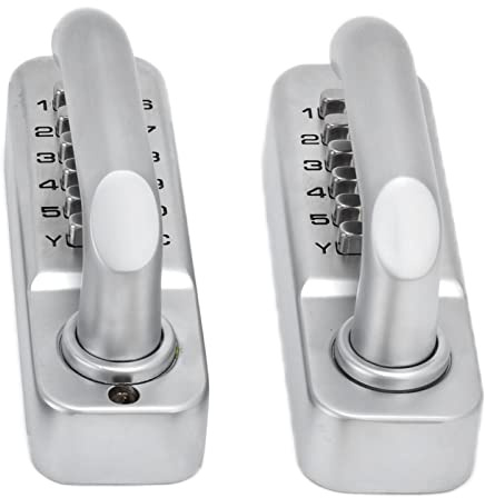 Cerradura Teclado Mecánica con Botón Manija Doble Cara para Puerta de Casa Forjada Seguridad Código Digital sin Llave Adecuado para Portones Estacionamientos Alquileres Almacenamiento Acceso Seguro