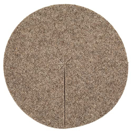 La cordeline Set di 2 Dischi in Lana da 600 gr/m, 40 cm, Colore: Naturale