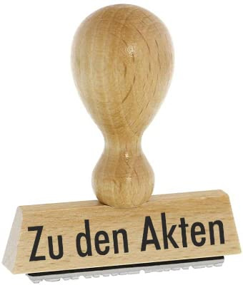 Lagerstempel/Lagertext – Zu den Akten - von Kaufhaus2010 Buchenholzstempel – Lagertextstempel zur Kennzeichnung von Rechnungen und anderen Dokumenten 4 cm lang