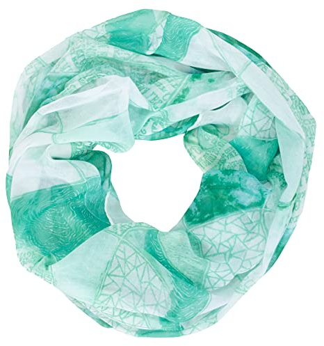 Lolus Damen Loop Rundschal Hals-Tuch in verschiedenen Farben und Blumen Muster Accessoires Schal (Dietlinde M74)