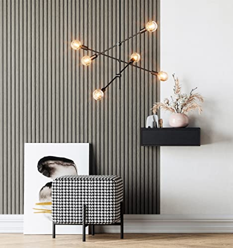 Newroom Papel Pintado Efecto Madera Lamas 3D Gris Moderno Salón