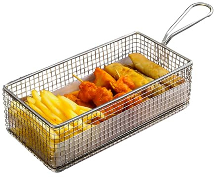 Cestini per patatine fritte Friggitrici a rete Cestini per friggere Cestini per patatine fritte commerciali Cucina Ristorante Party Barbecue Utensili da cucina Cestini per alimenti fritti